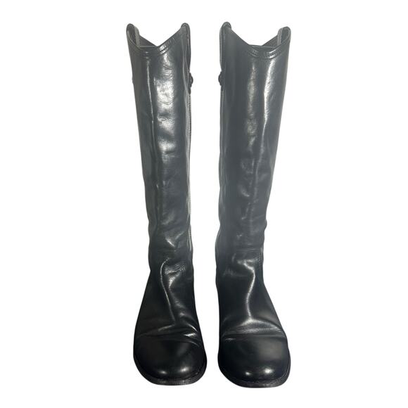 Frye Melissa Button Black Leather Riding Pull-On Boots Size 7 – Minor Wear - Picture 4 of 13